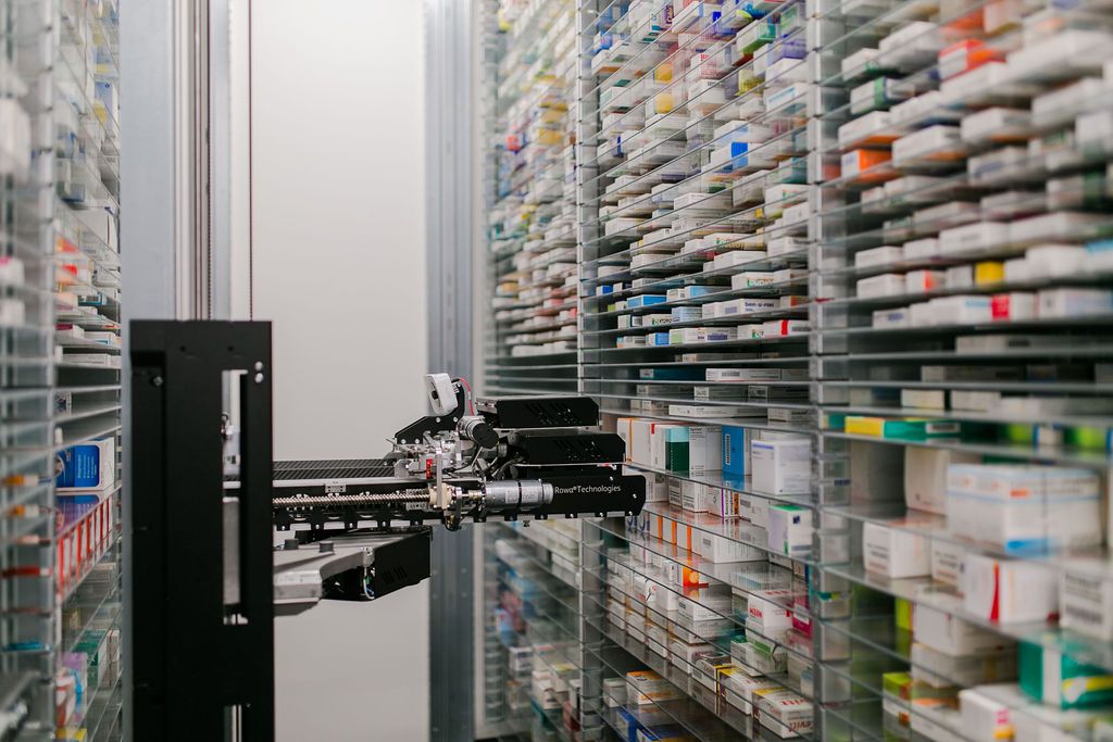 Kommisionierautomat der Rats-Apotheke 